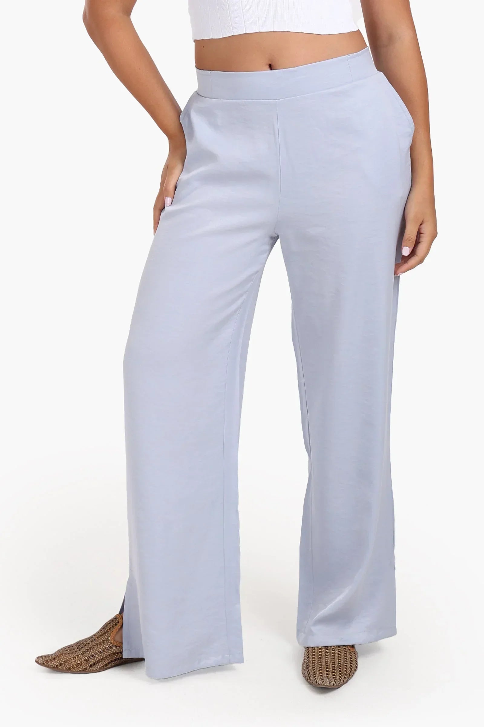 Clue - High Waist Wide-Leg Pants 13