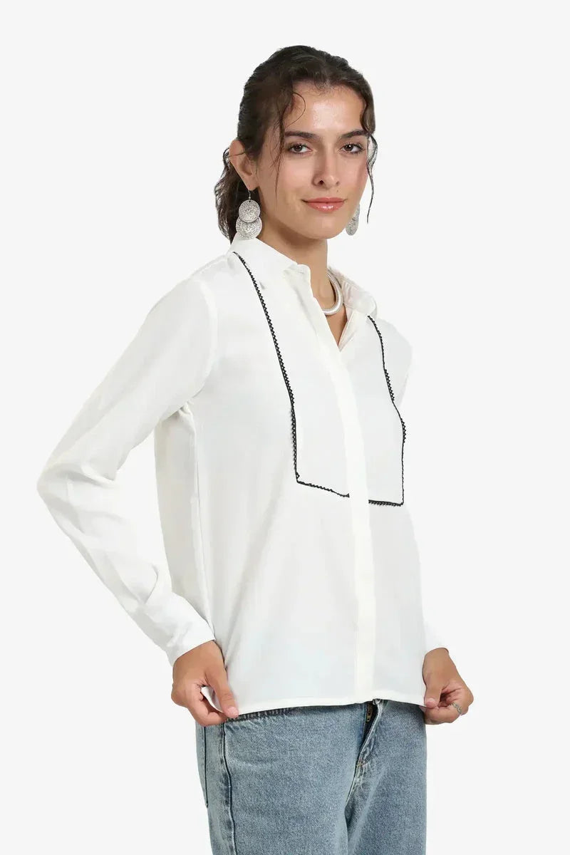 Carina - Stitched Front Panel Shirt 2