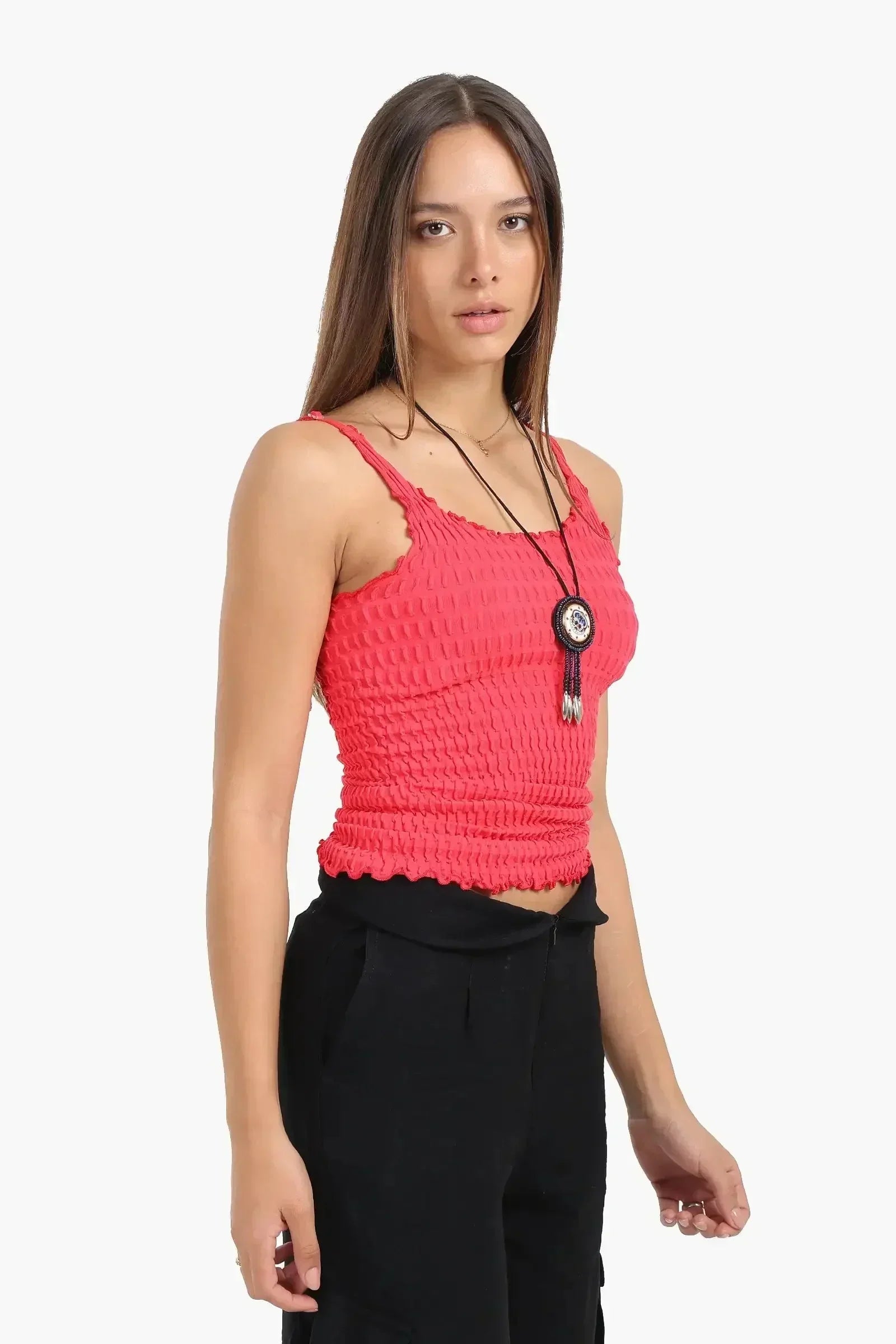 Carina - Seamless Microfiber Crinkled Top 1