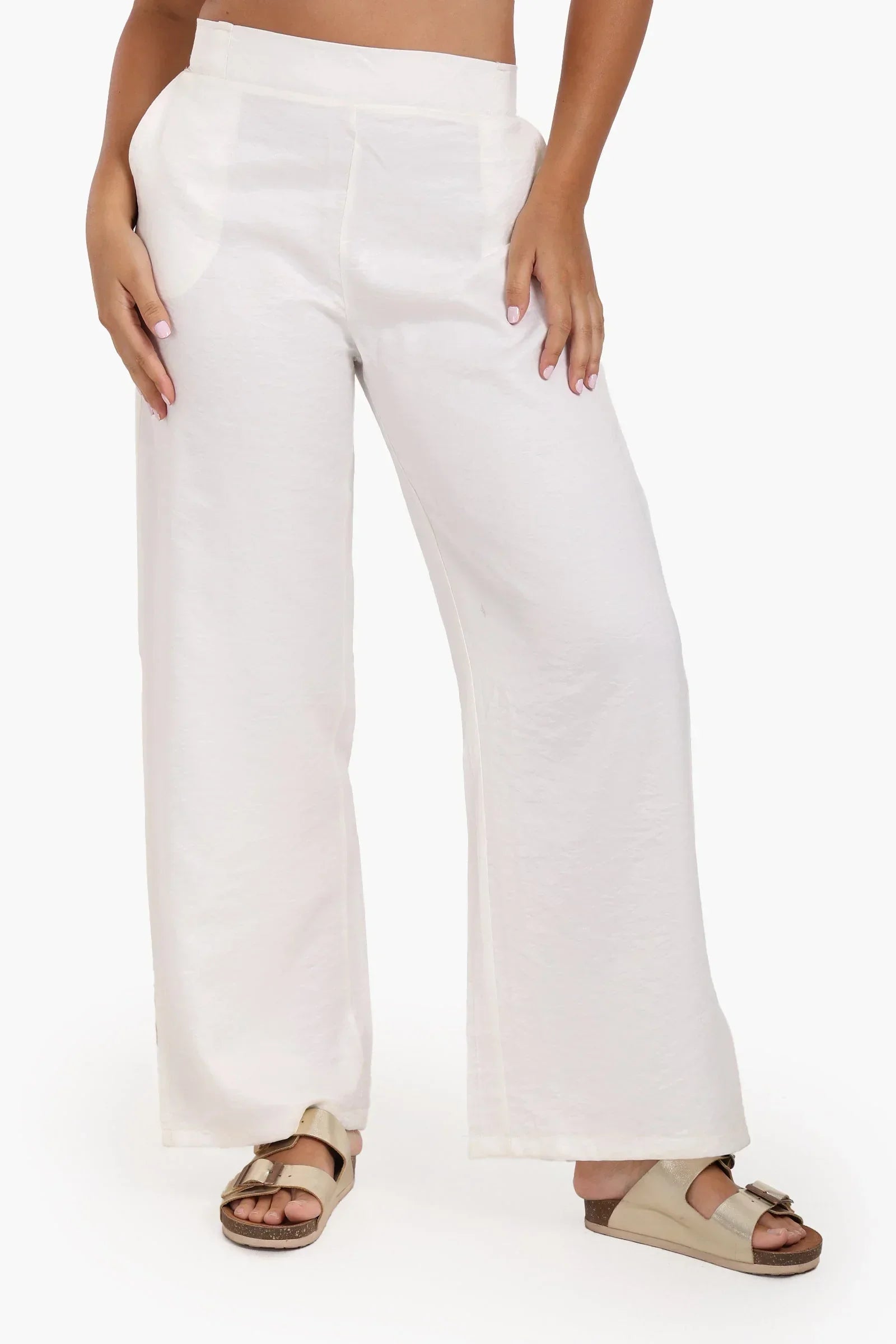 Clue - High Waist Wide-Leg Pants 9