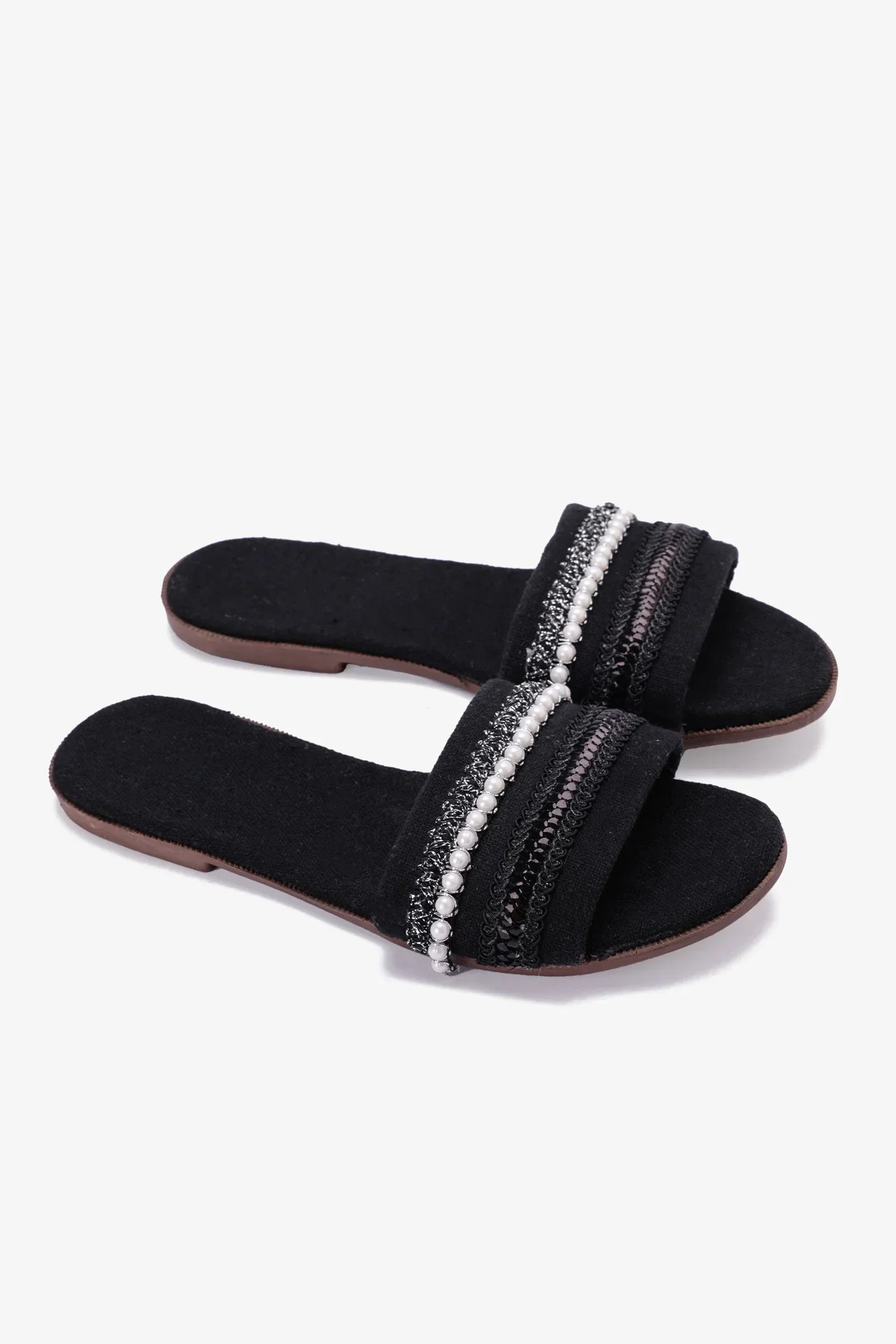 Carina - Beaded Woven Beach Slippers 1