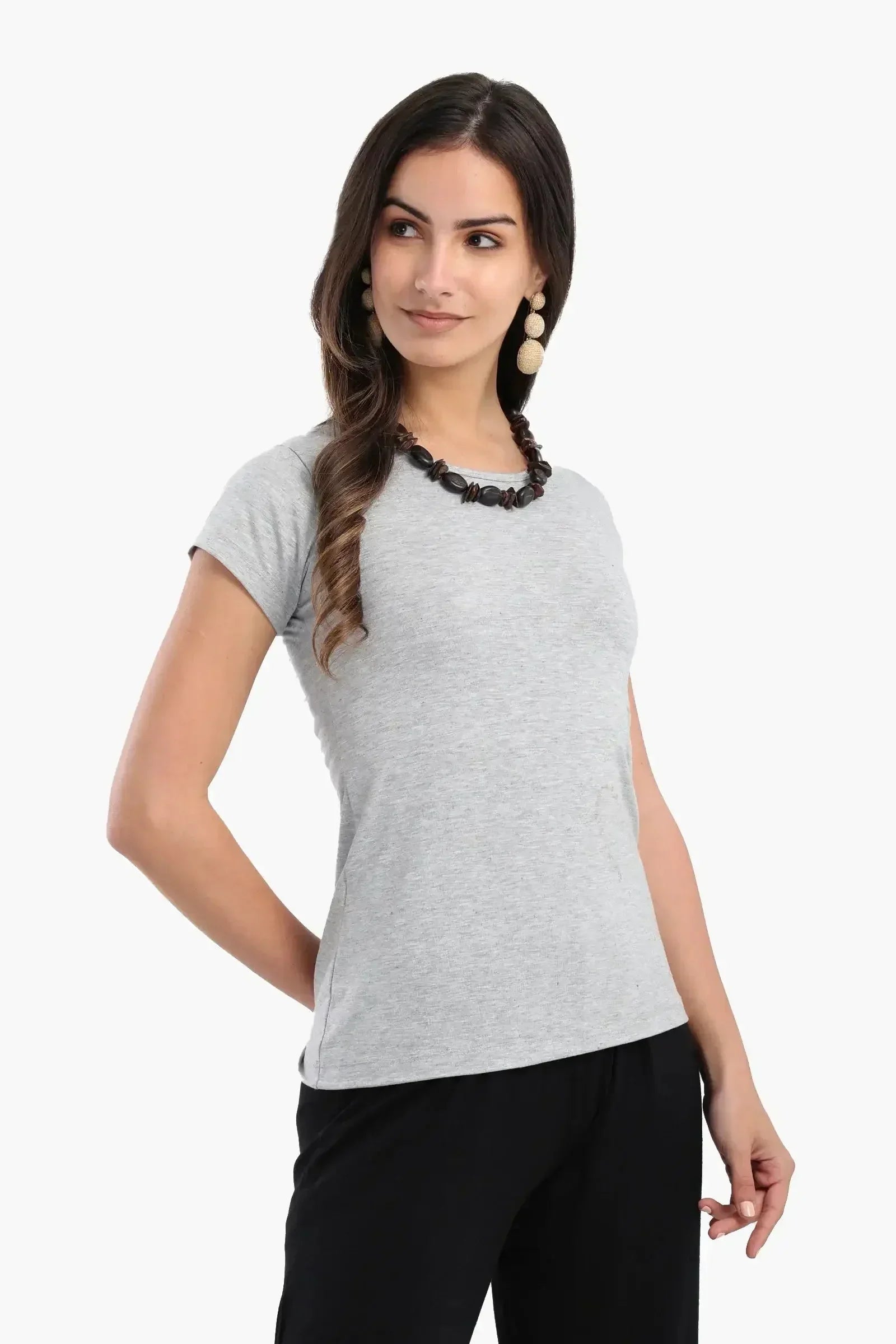Carina - Round Neck Solid Top 2