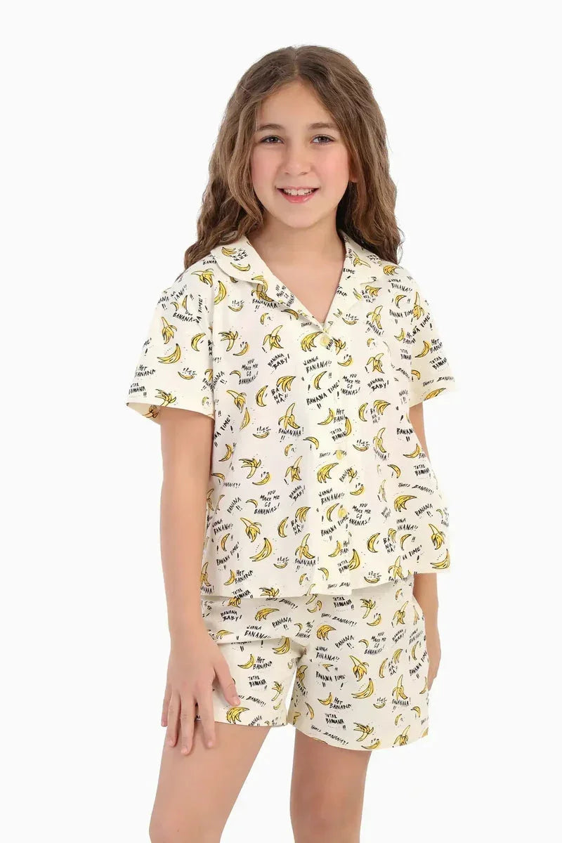 Carina - Girly Bananas Print Pyjama 4