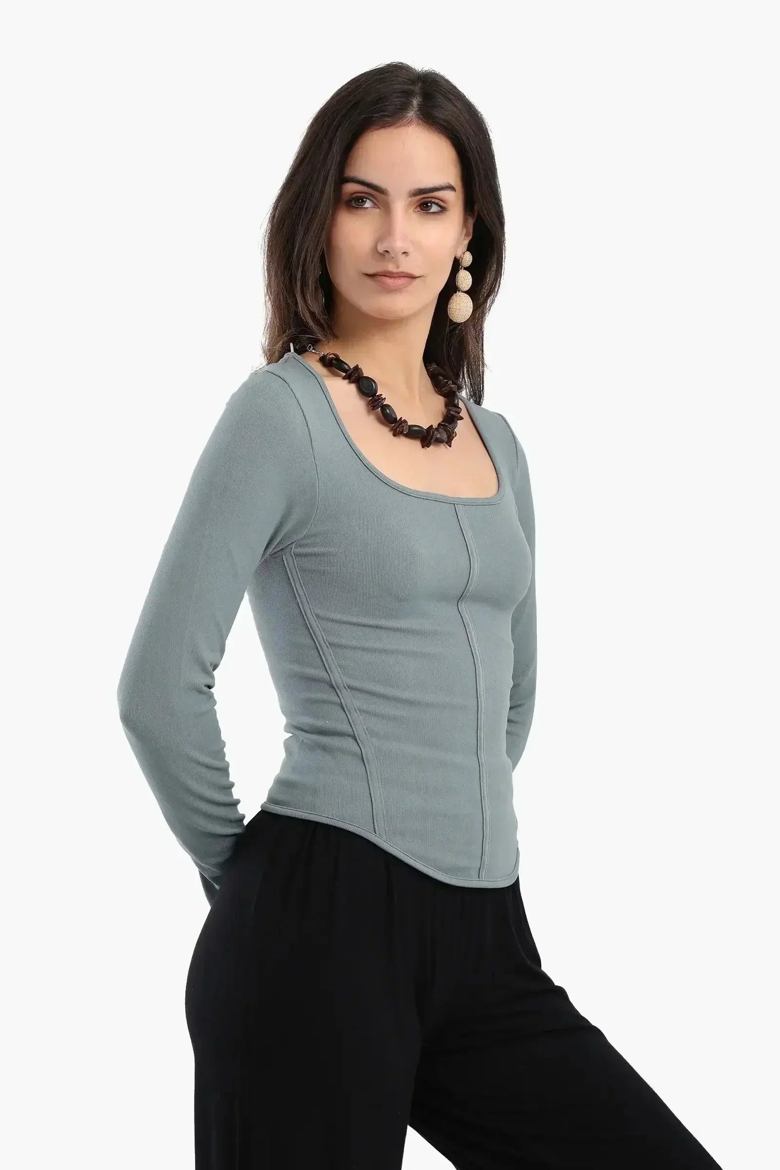 Carina - Square Neck Corset Top 2