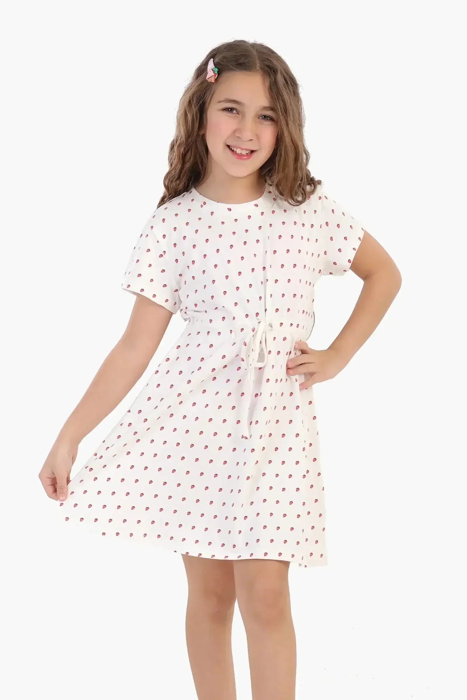 Carina - Girly Strawberry Print Nightgown 1