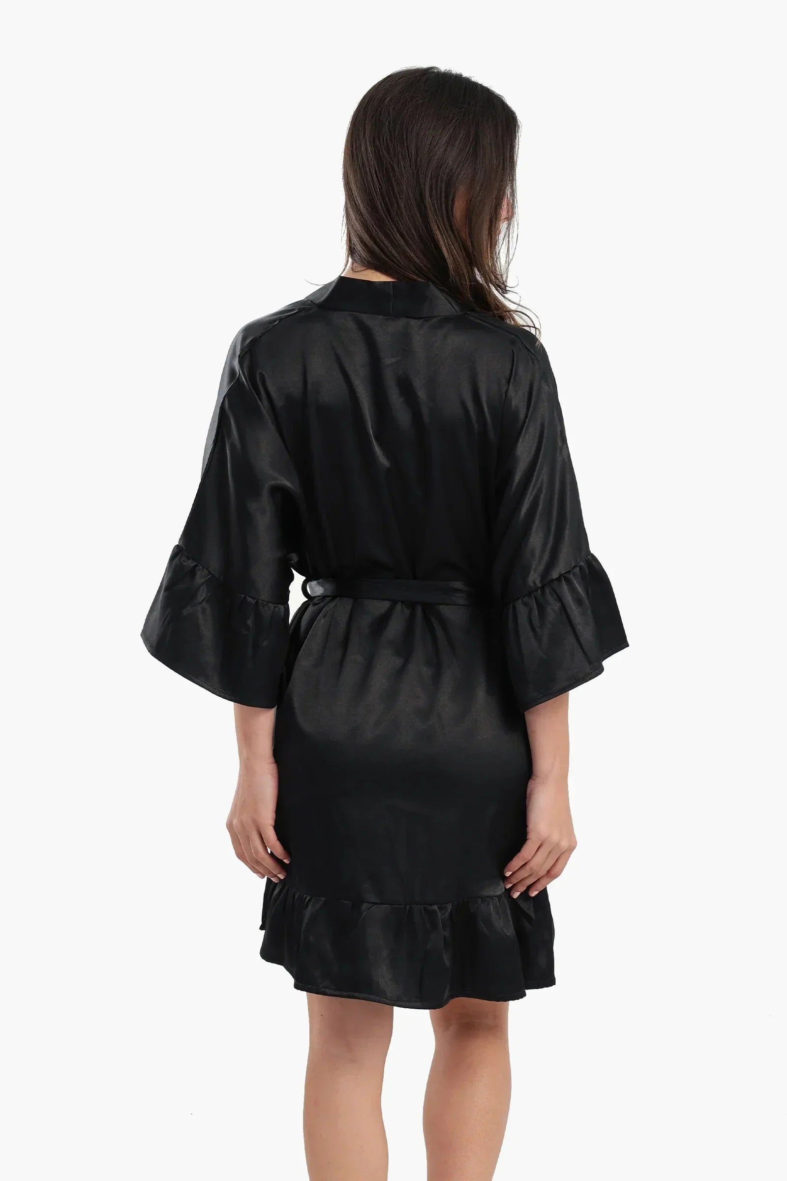 Carina - Playful Sleeves Satin Robe 3