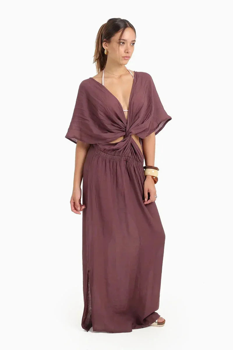 Deep V-Neckline Beach Dress - Carina 15