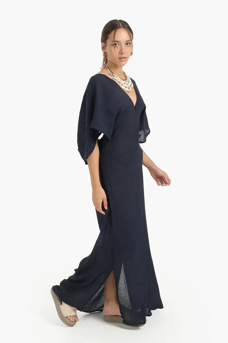 Deep V-Neckline Beach Dress - Carina 7