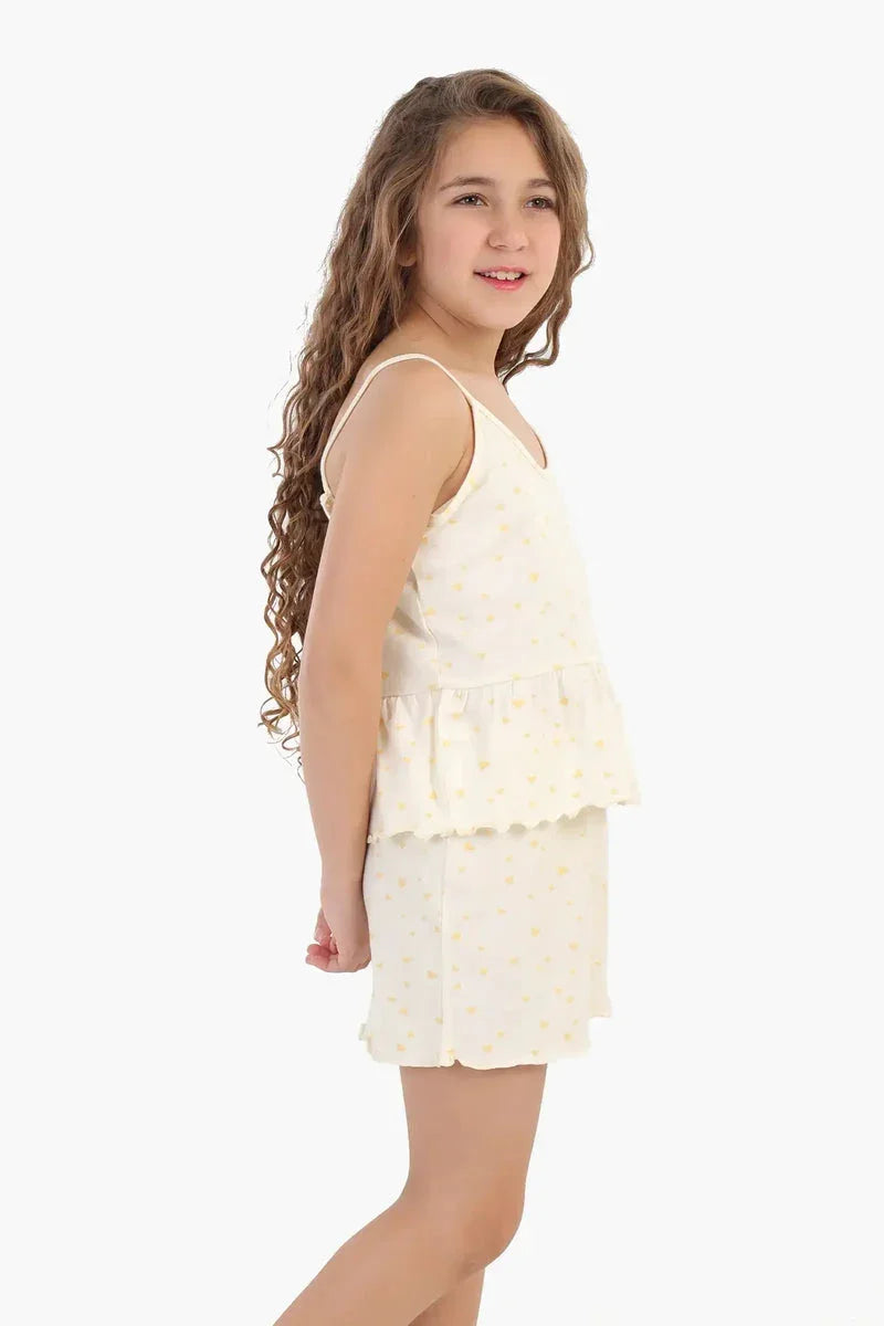 Carina - Girly Frilled Edges Pyjama Set 4