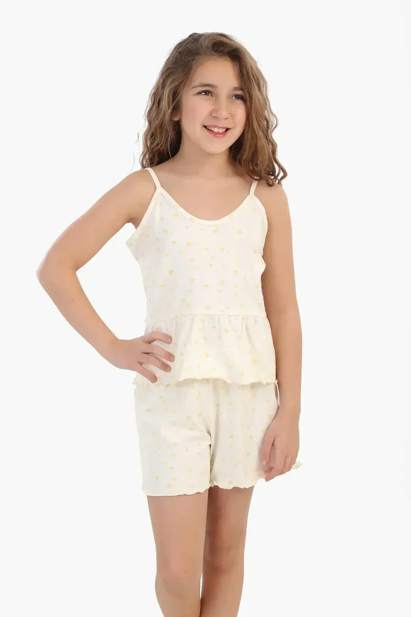 Carina - Girly Frilled Edges Pyjama Set 5