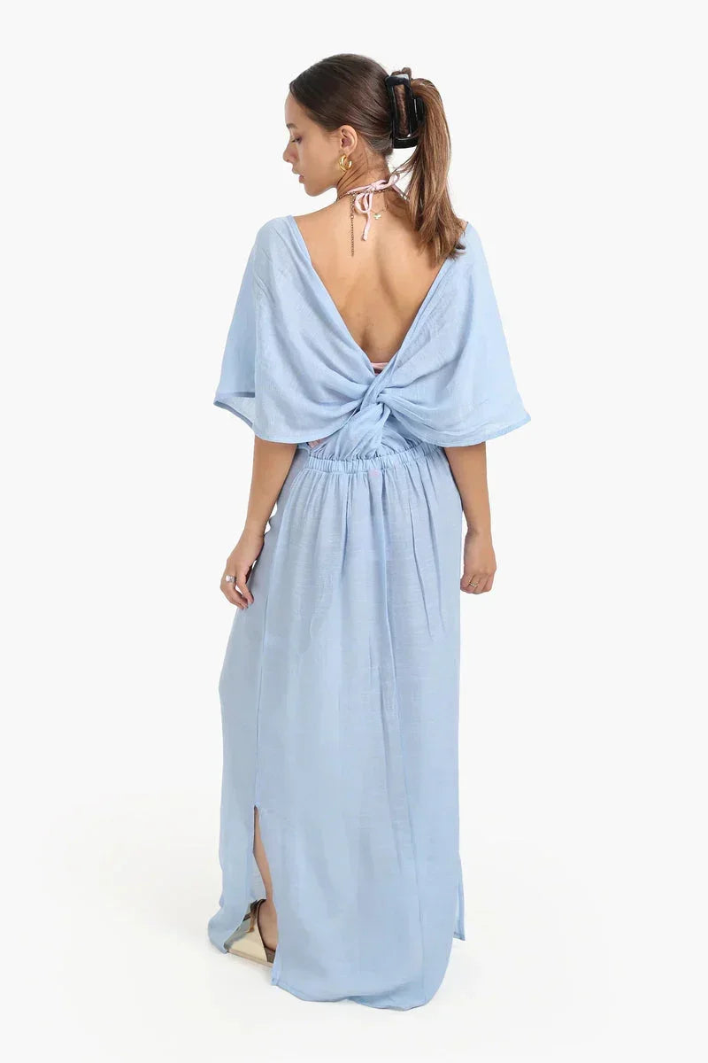 Deep V-Neckline Beach Dress - Carina 8