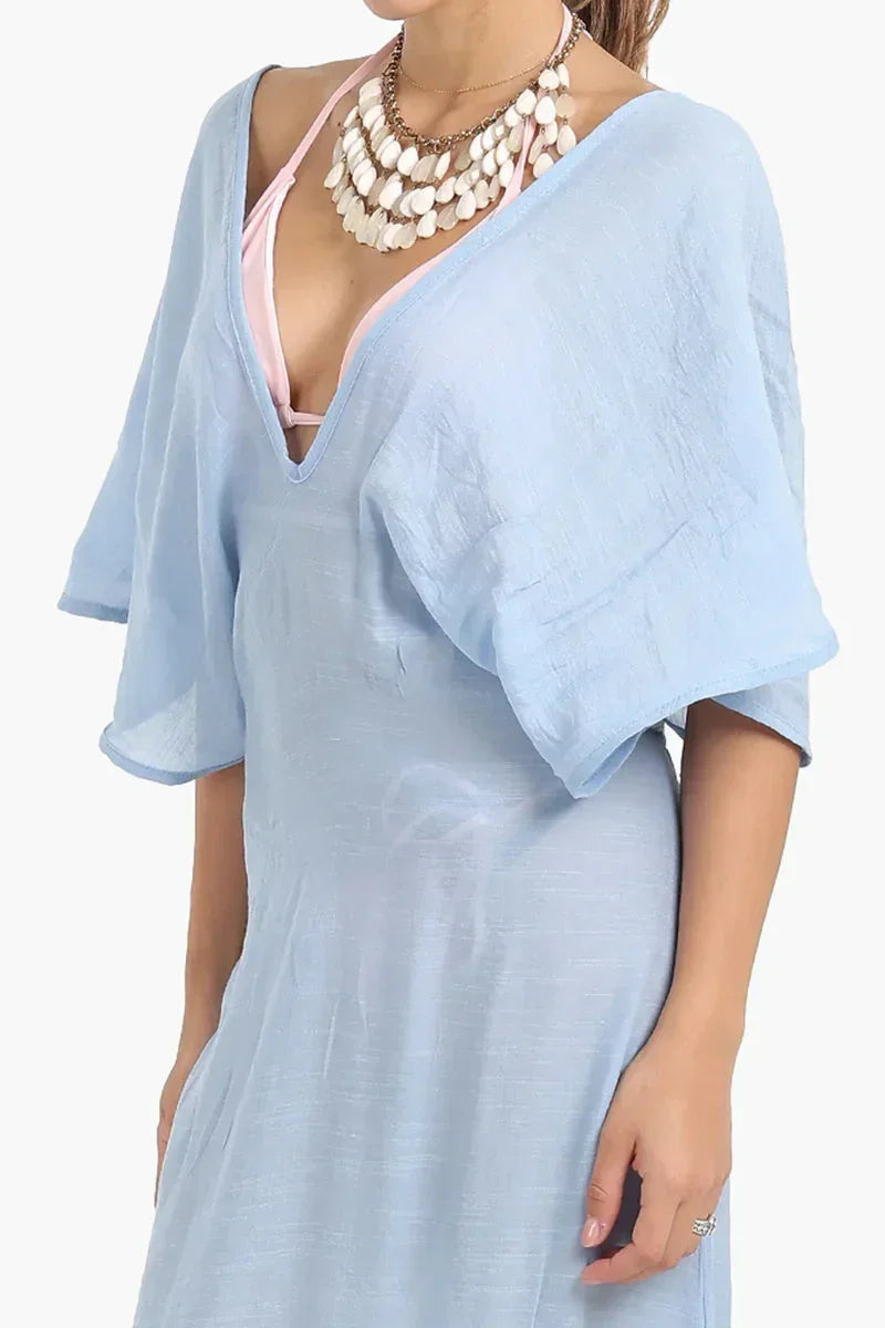 Deep V-Neckline Beach Dress - Carina 11
