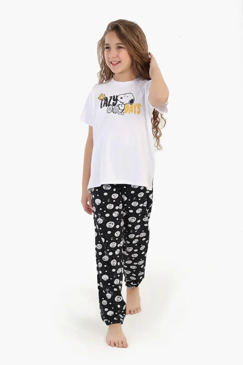 Carina - Girly Snoopy Printed Pyjama Set 1
