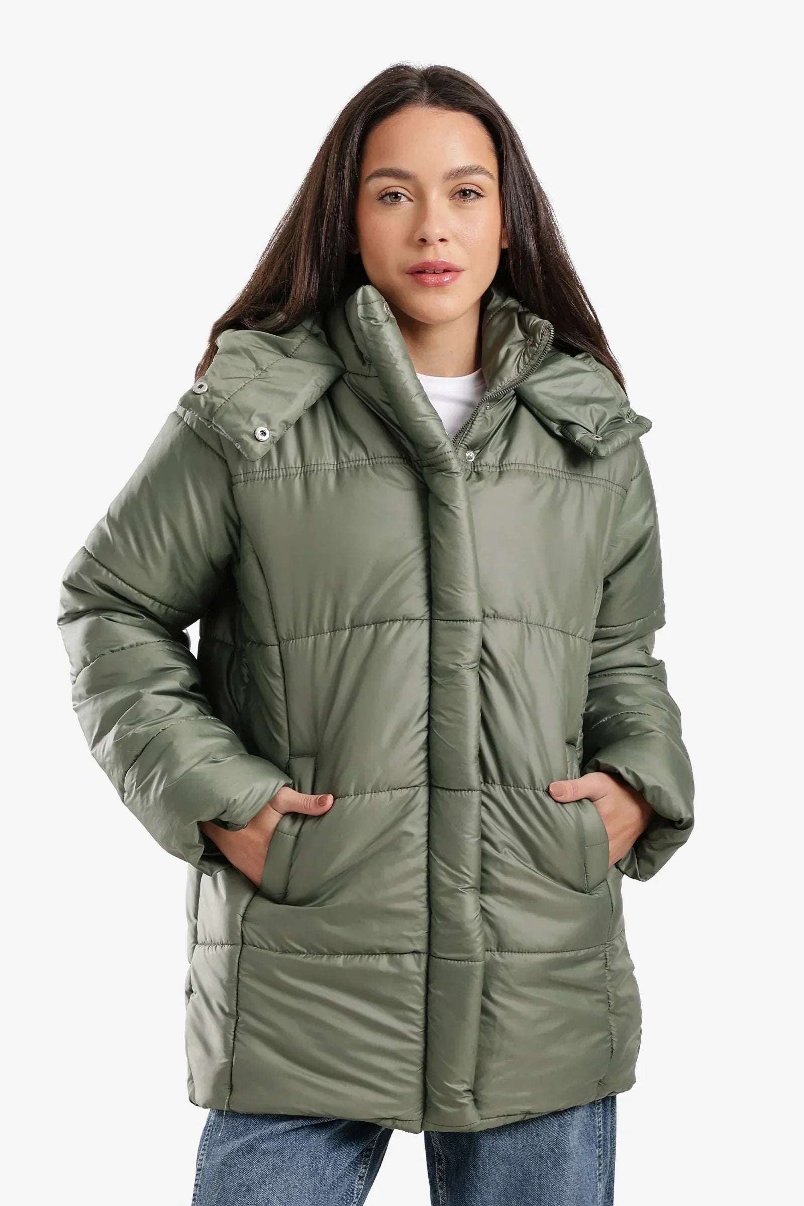 Clue - Hooded Long Puffer Jacket 2