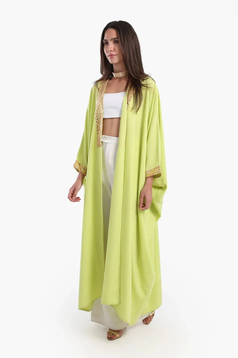 Carina - Relaxed Fit Abaya with Sequins 4