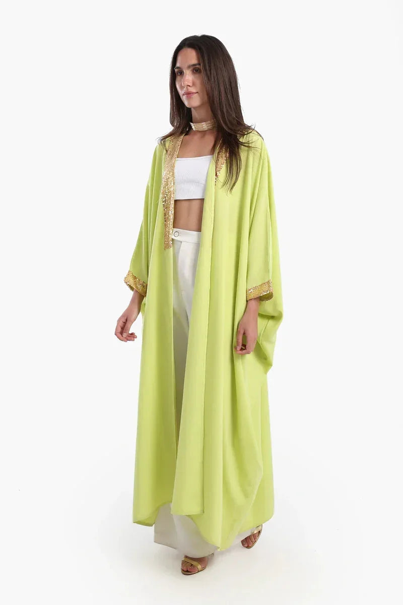 Carina - Relaxed Fit Abaya with Sequins 4