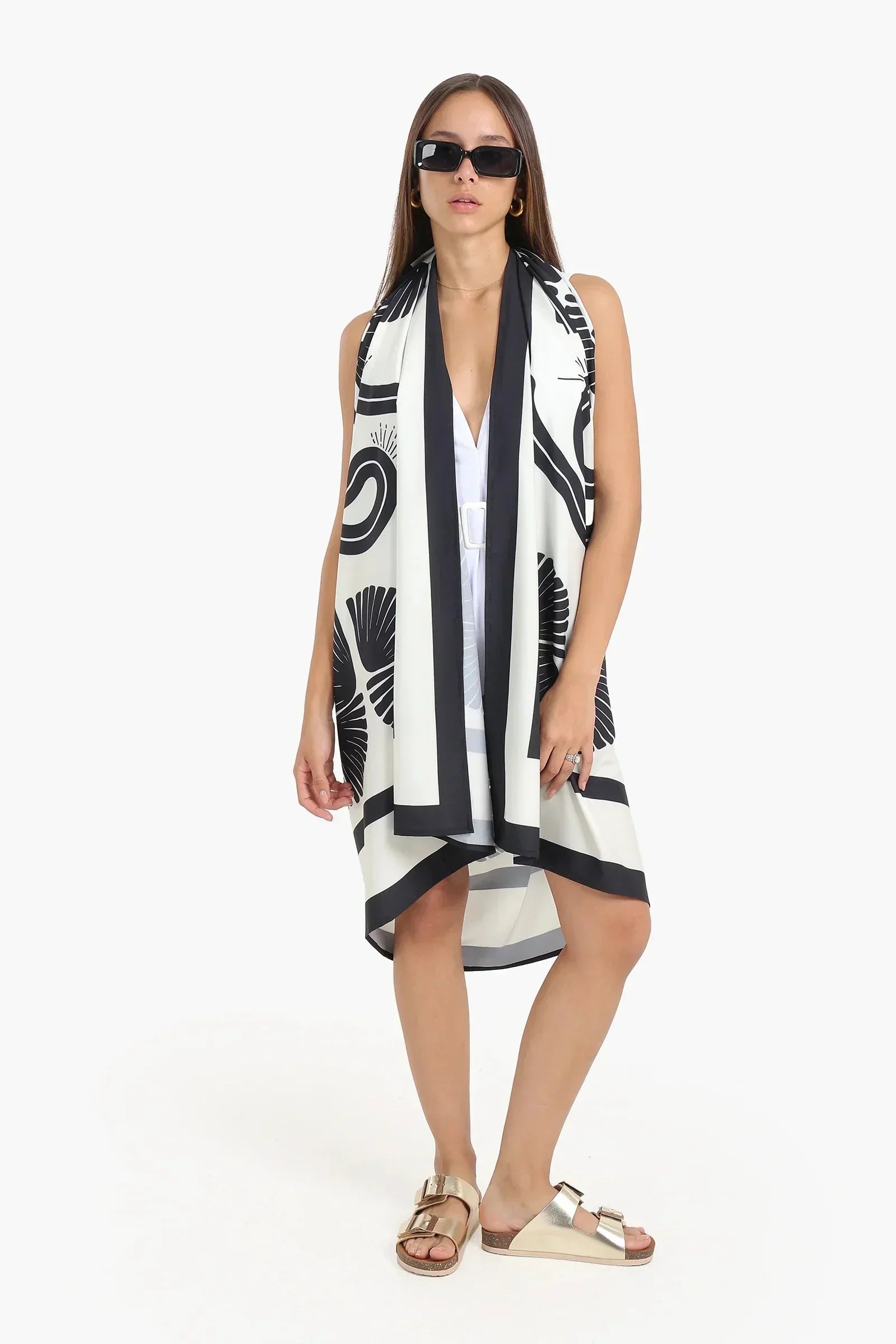 Carina - Printed Beach Sarong Wrap 1