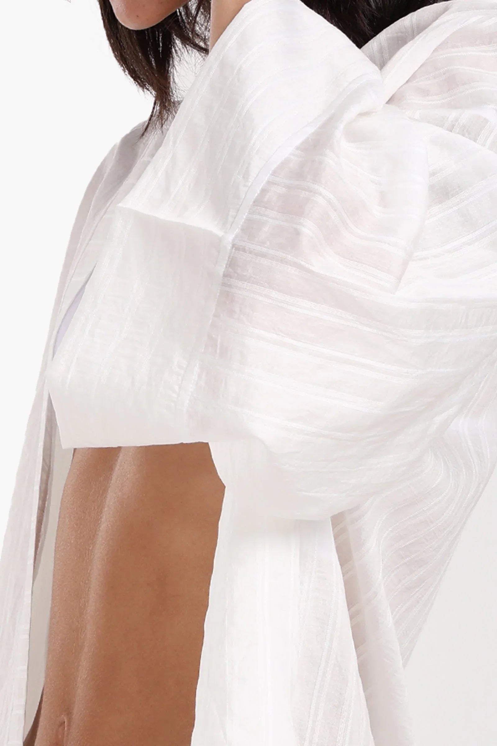 Clue - Open-Front Striped Kimono 8