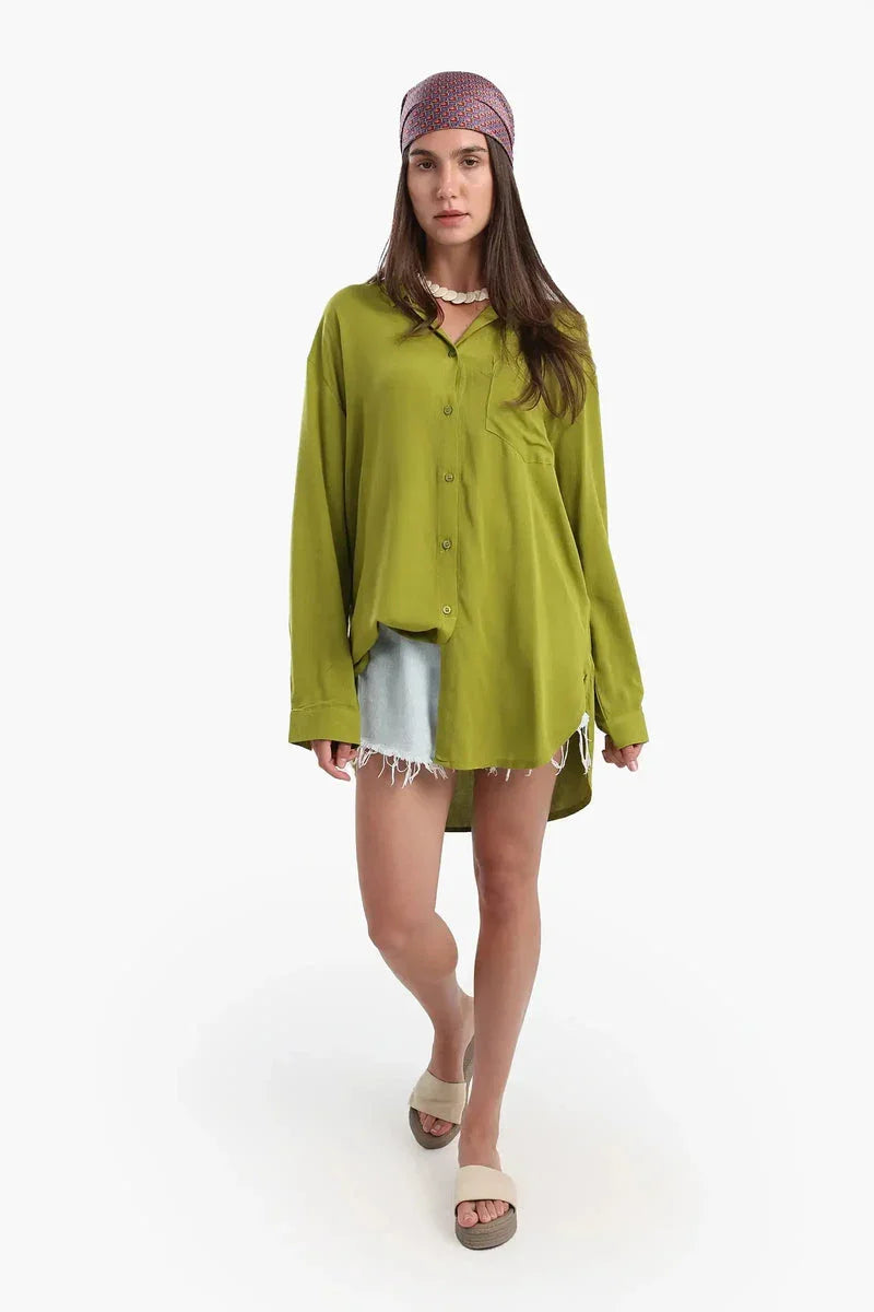 Carina - Classic Collared Lounge Shirt 10