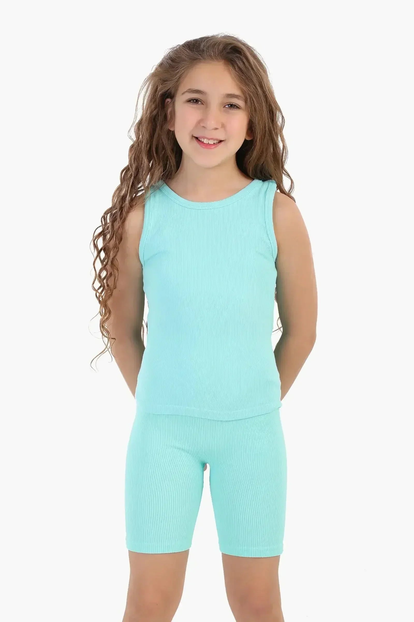 Carina - Girly Ribbed Cycling Shorts 16