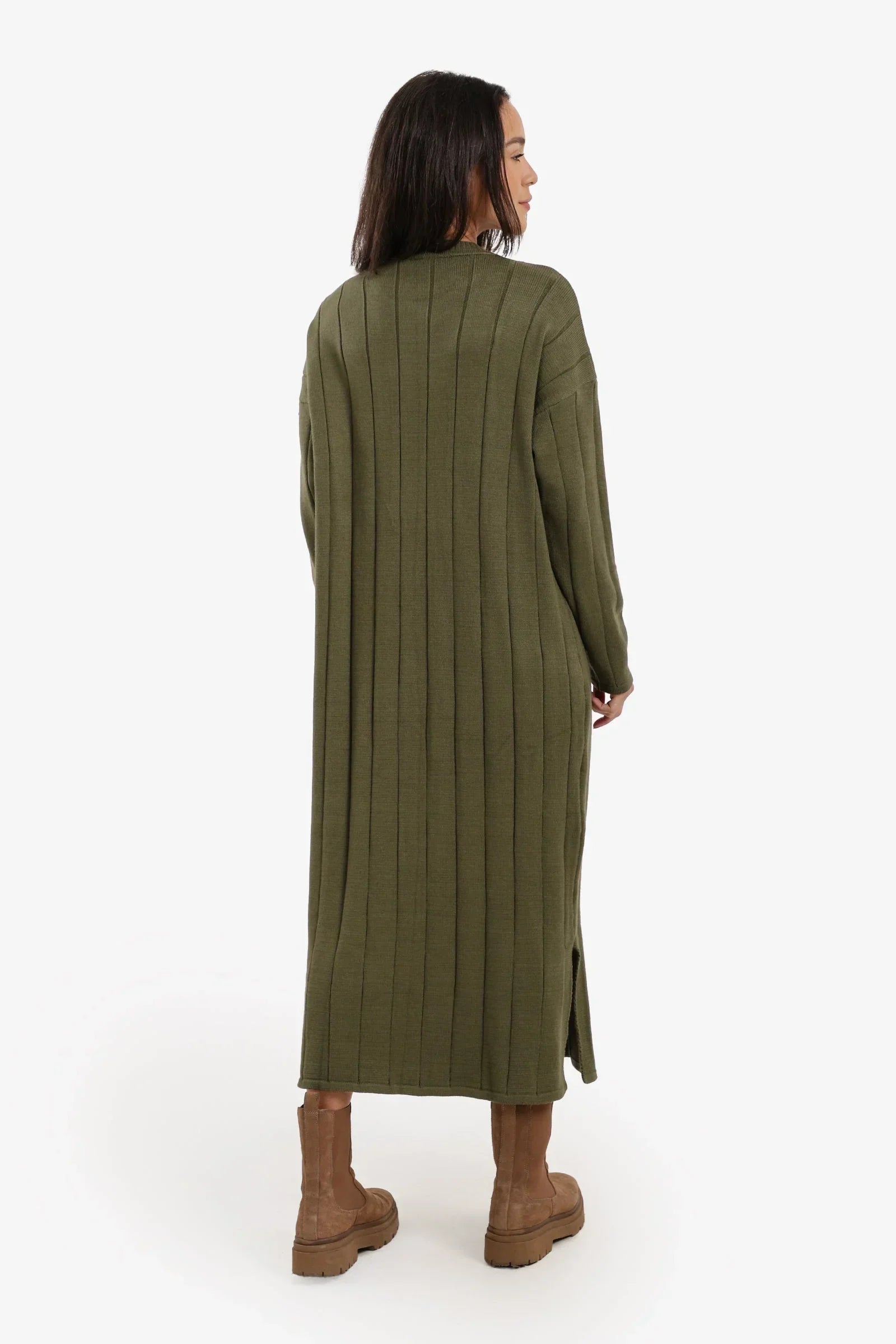 Clue - Crew Neck Ribbed Dress 3