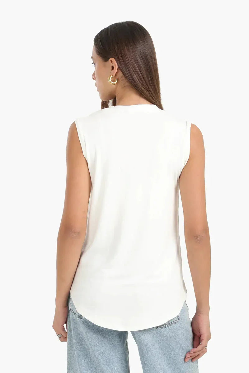 Carina - V-Neck Sleeveless T-Shirt 6