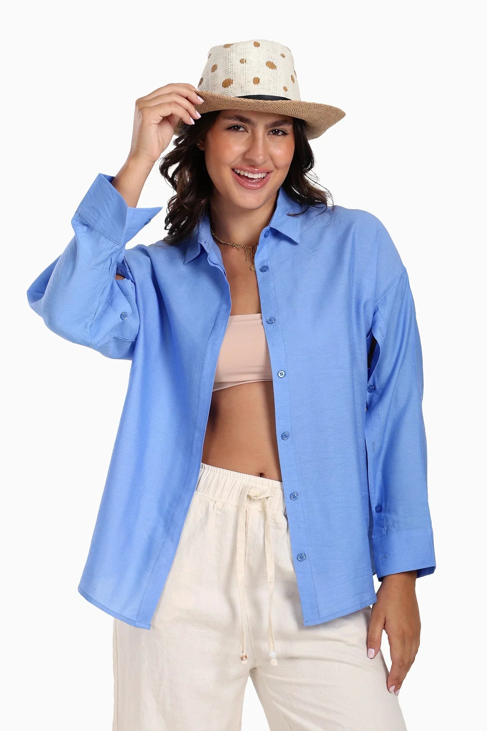 Clue - Long Sleeve Cotton Shirt 1