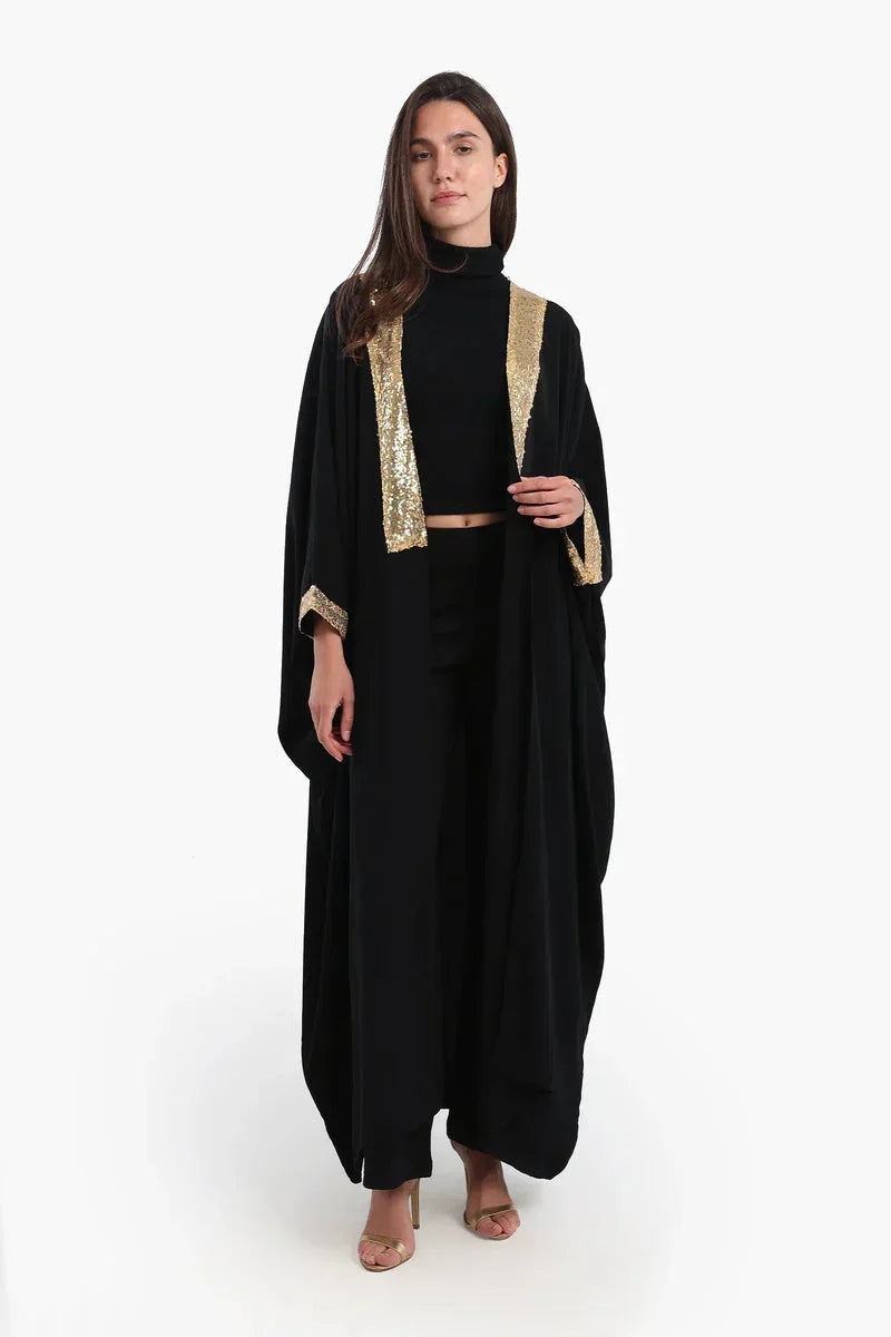 Carina - Relaxed Fit Abaya with Sequins 1