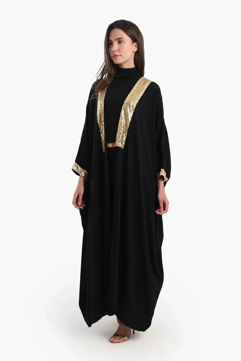 Carina - Relaxed Fit Abaya with Sequins 3