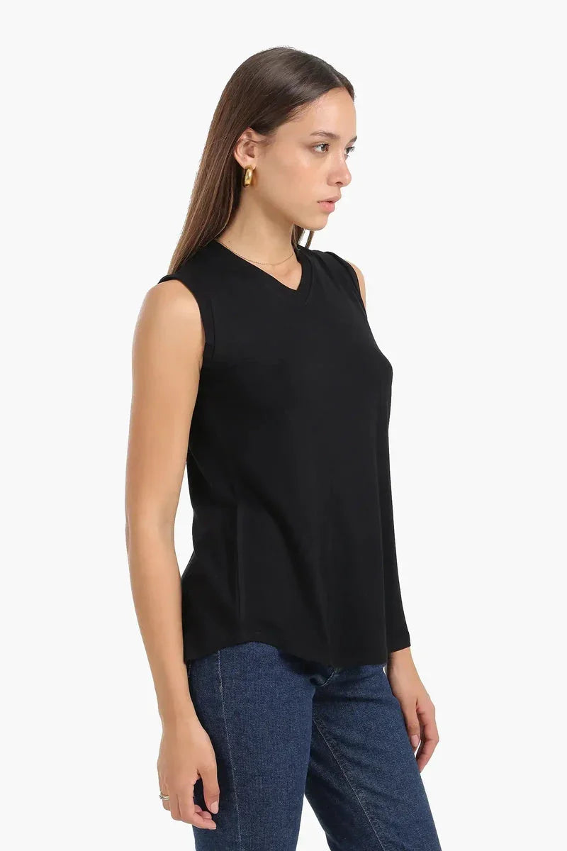 Carina - V-Neck Sleeveless T-Shirt 3