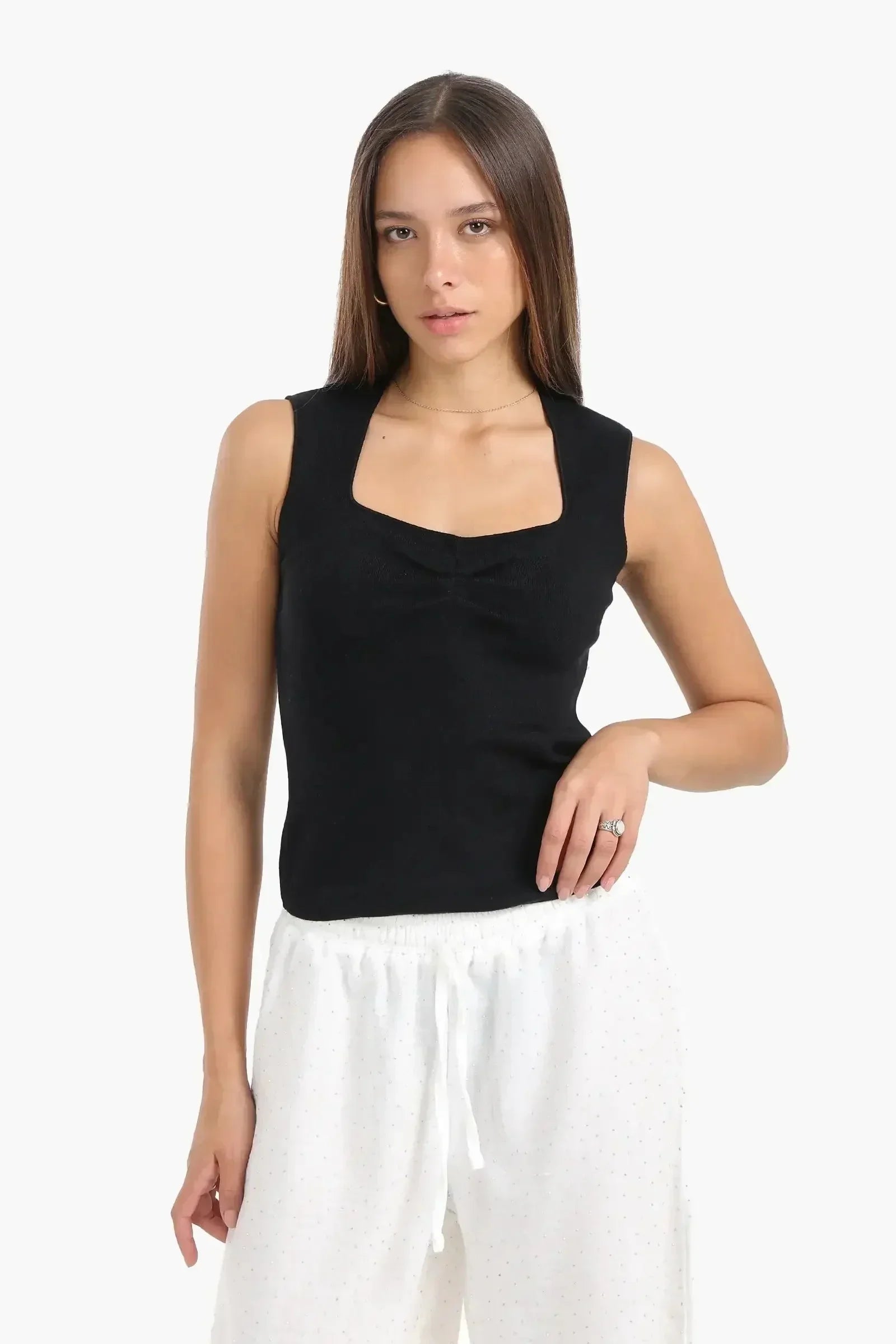 Carina - Sleeveless Cut Tank Top 13