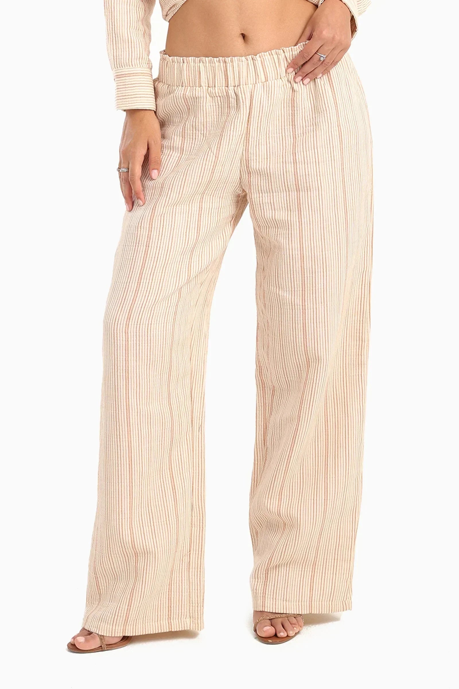 Clue - Striped Wide Leg Pants 1