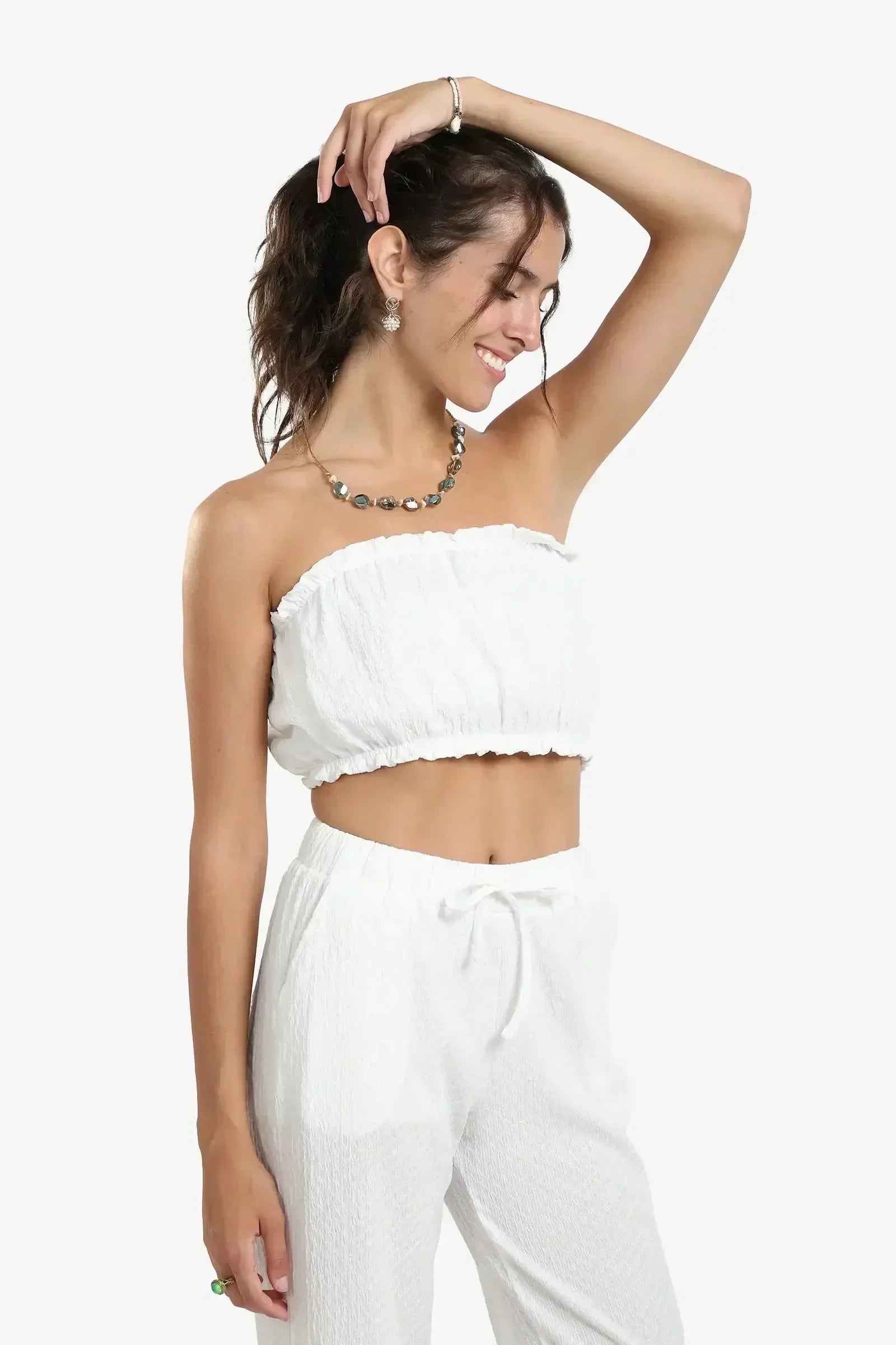 Carina - Strapless Bandeau Crop Top 1