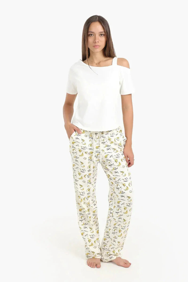 Carina - Shoulder Cut-Out Pyjama Set 1