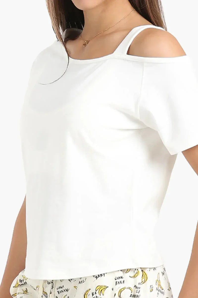 Carina - Shoulder Cut-Out Pyjama Set 4