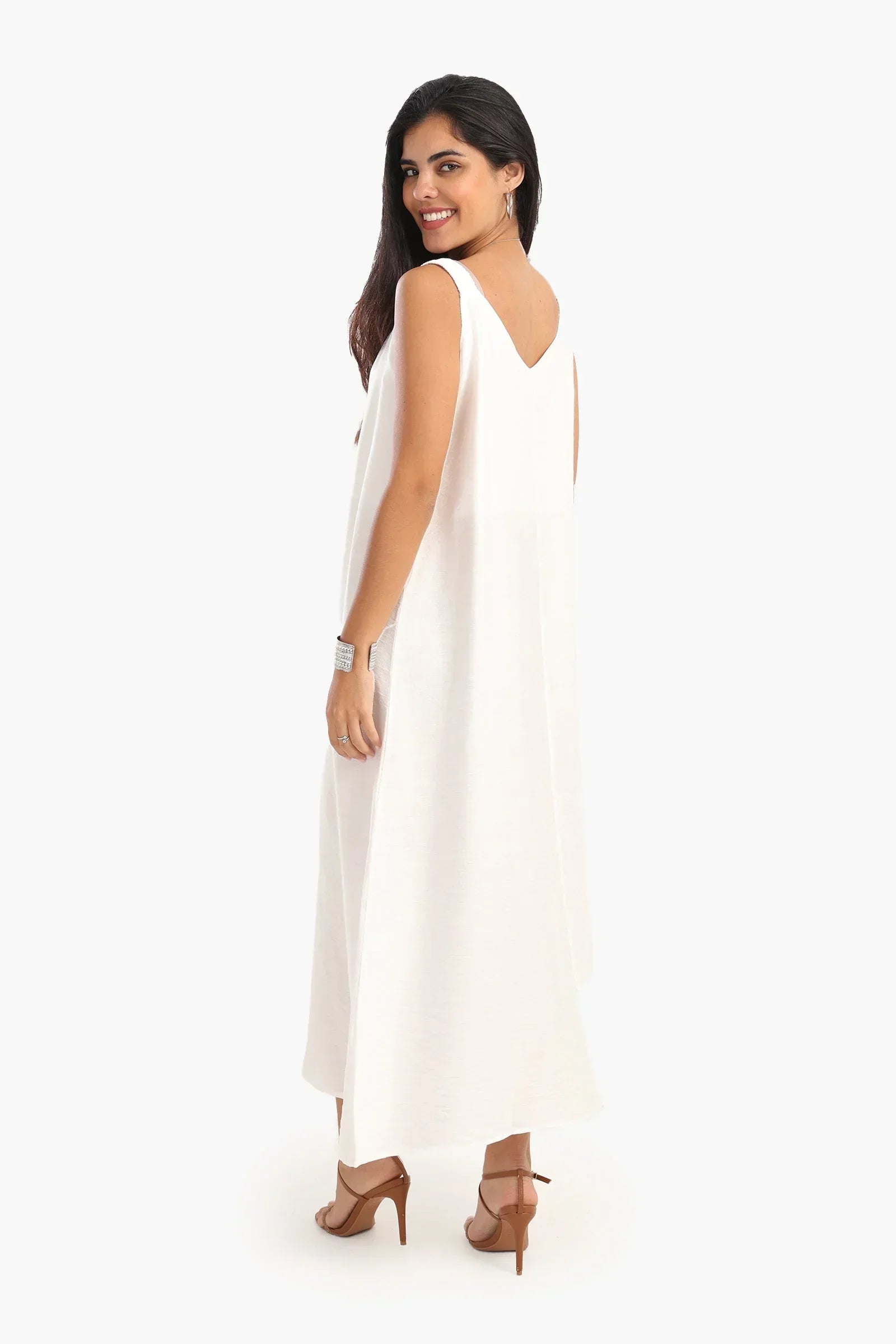 Clue - Chic V-Neck Midi Dress 3