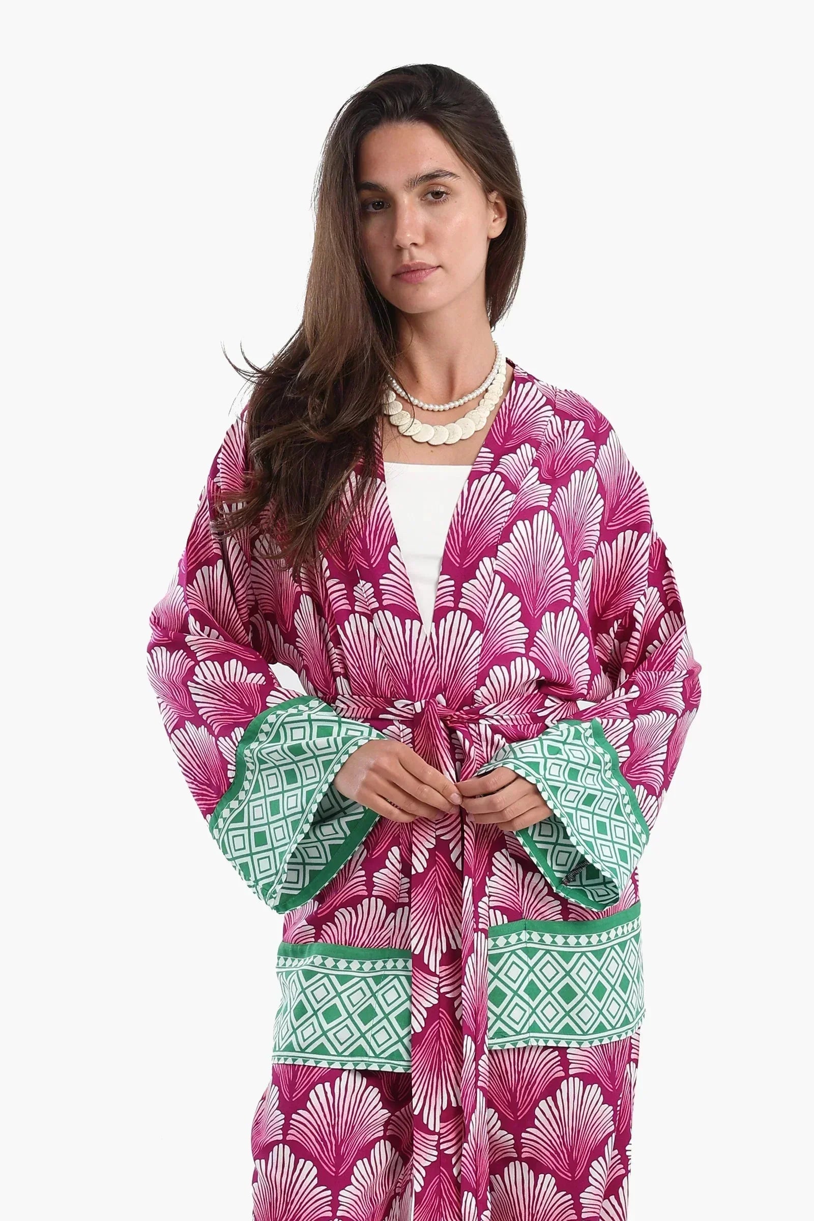 Carina - Shell Printed Kimono 1