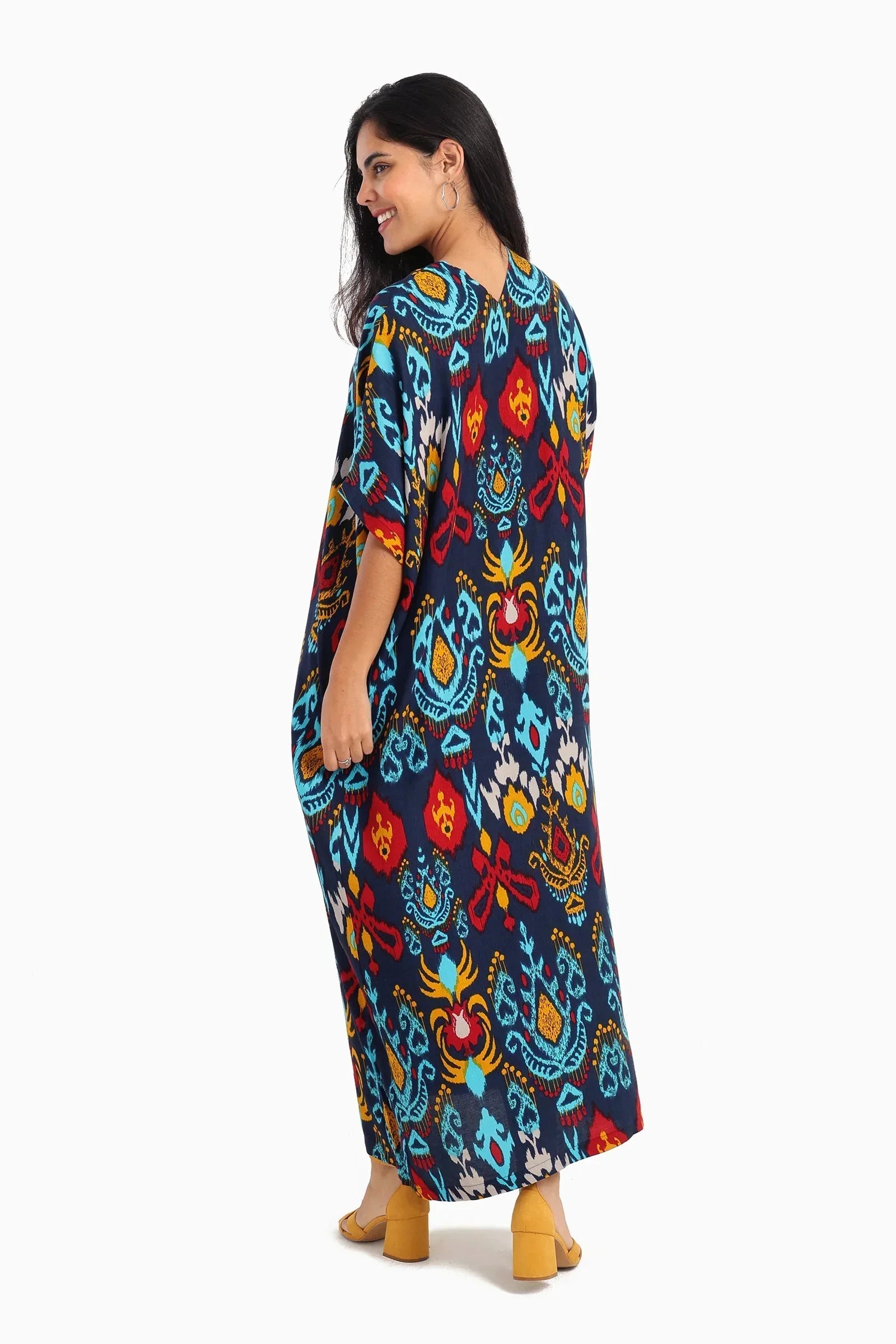 Clue - Printed V-Neck Midi Dress 3