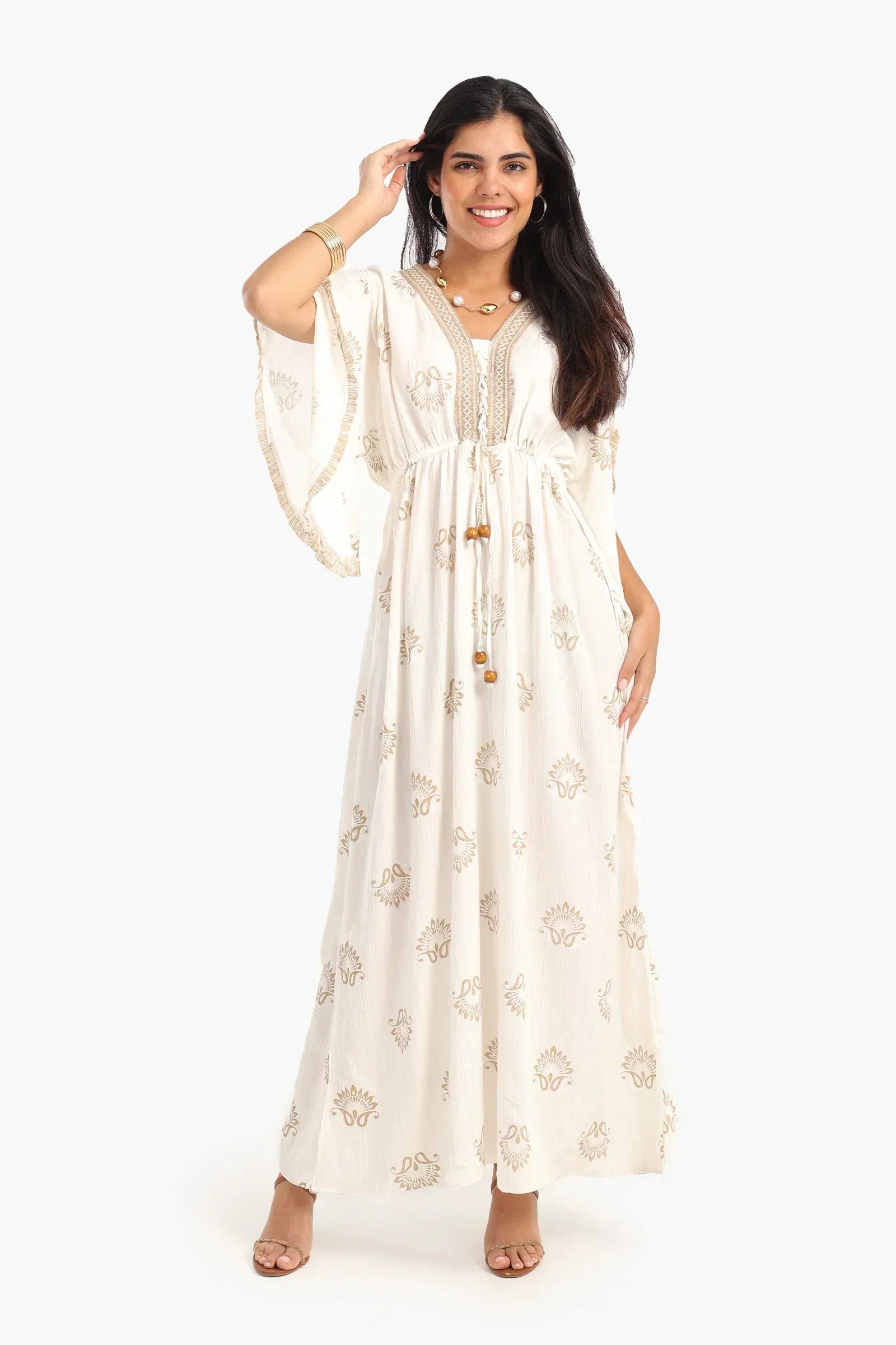 Clue - Chic Printed V-Neck Dress 1