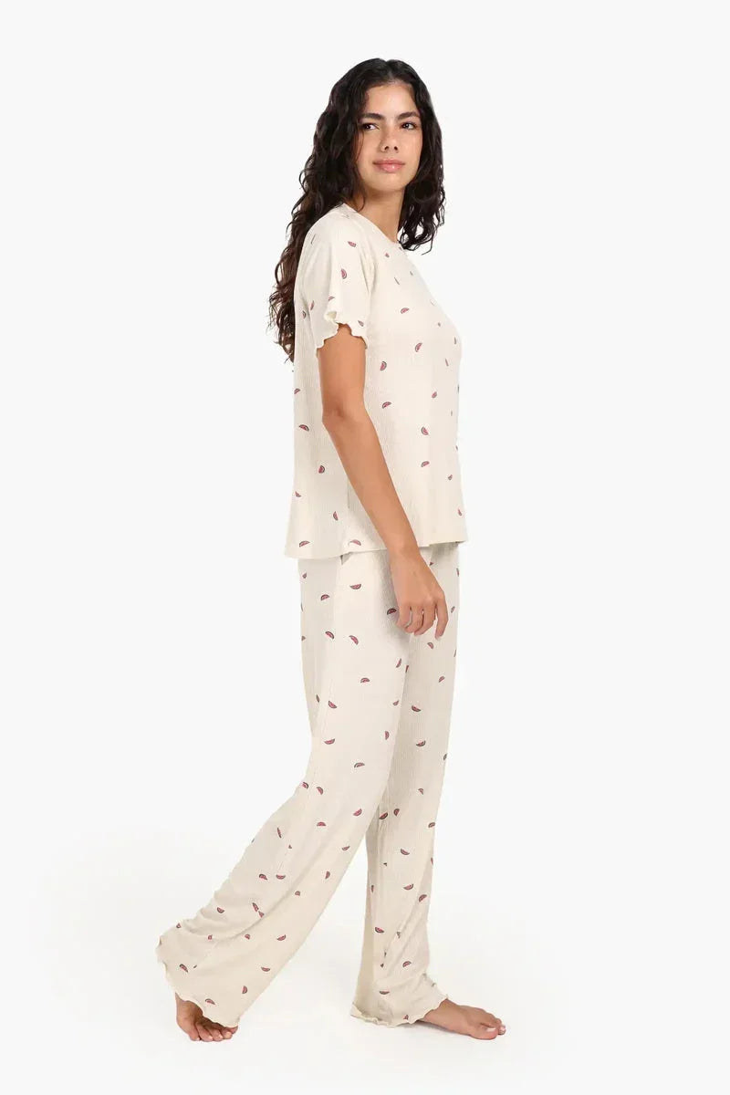 Watermelon Print Viscose Pyjama Set - Carina 5