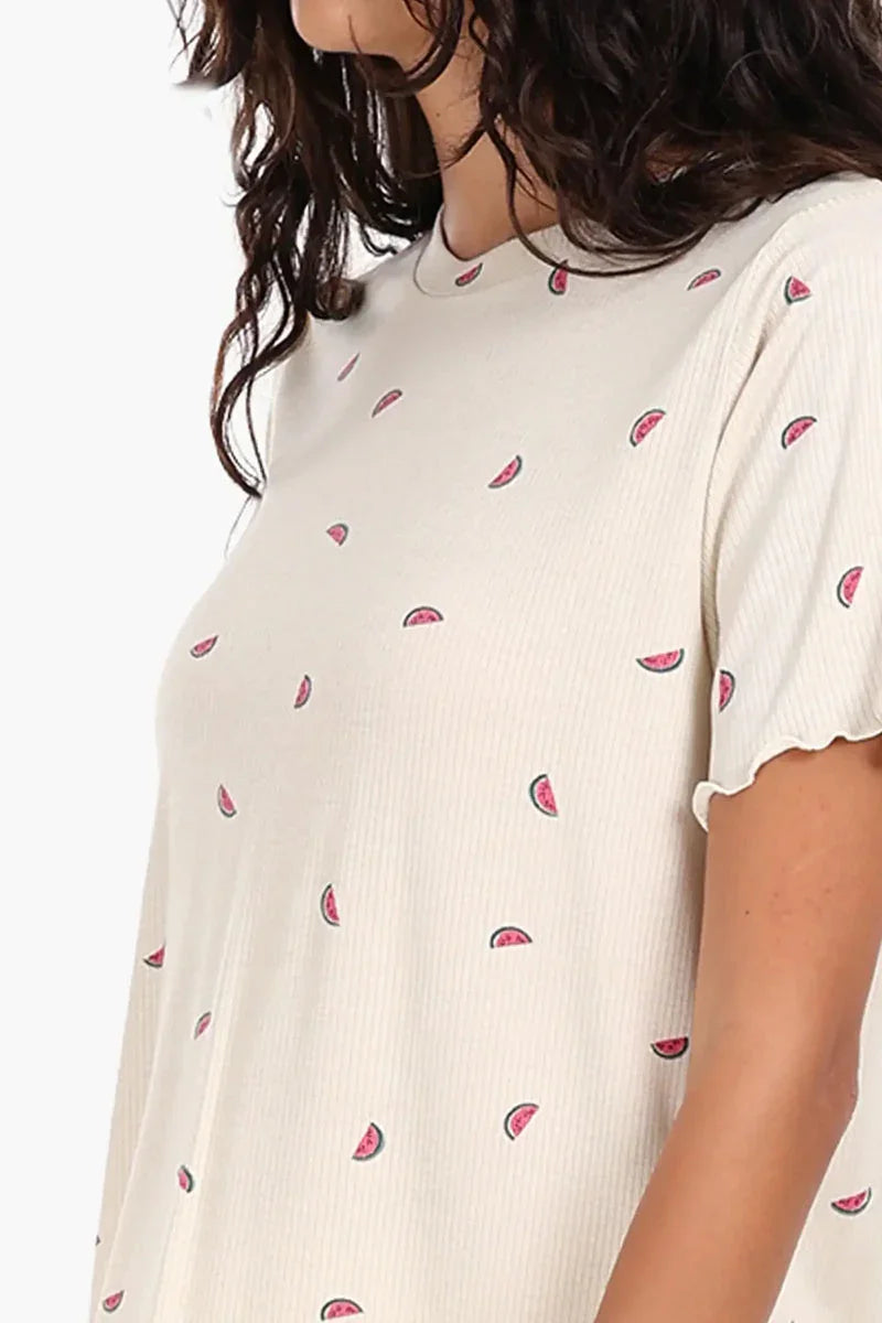 Carina - Watermelon Print Viscose Pyjama Set 4