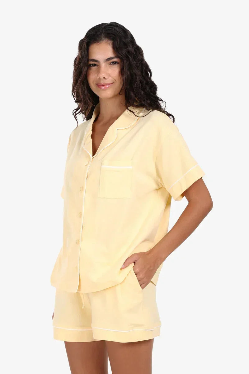 Light Yellow Cotton Pyjama Set - Carina 2