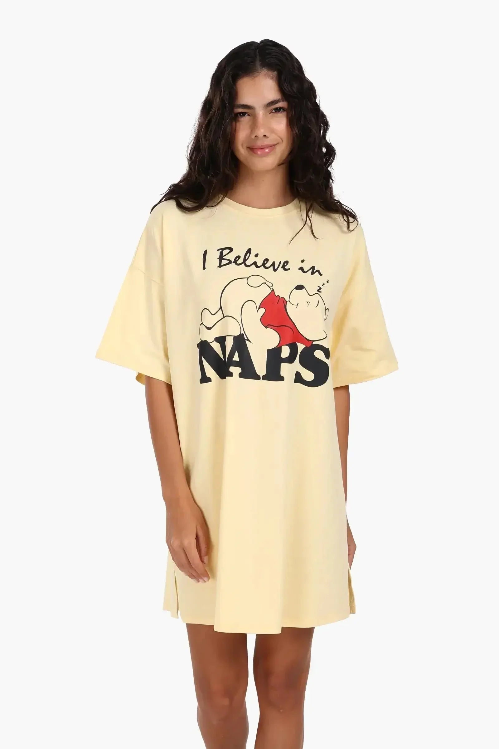 Carina - Light Yellow Printed Nightgown 1