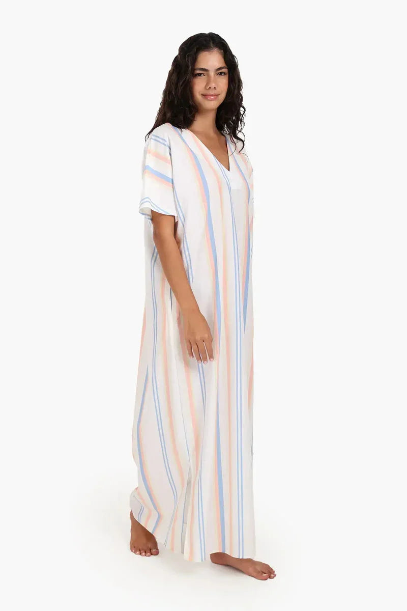 Carina - Striped Cotton Nightgown 5
