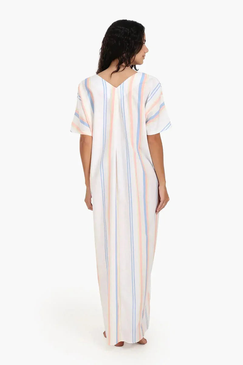 Carina - Striped Cotton Nightgown 3