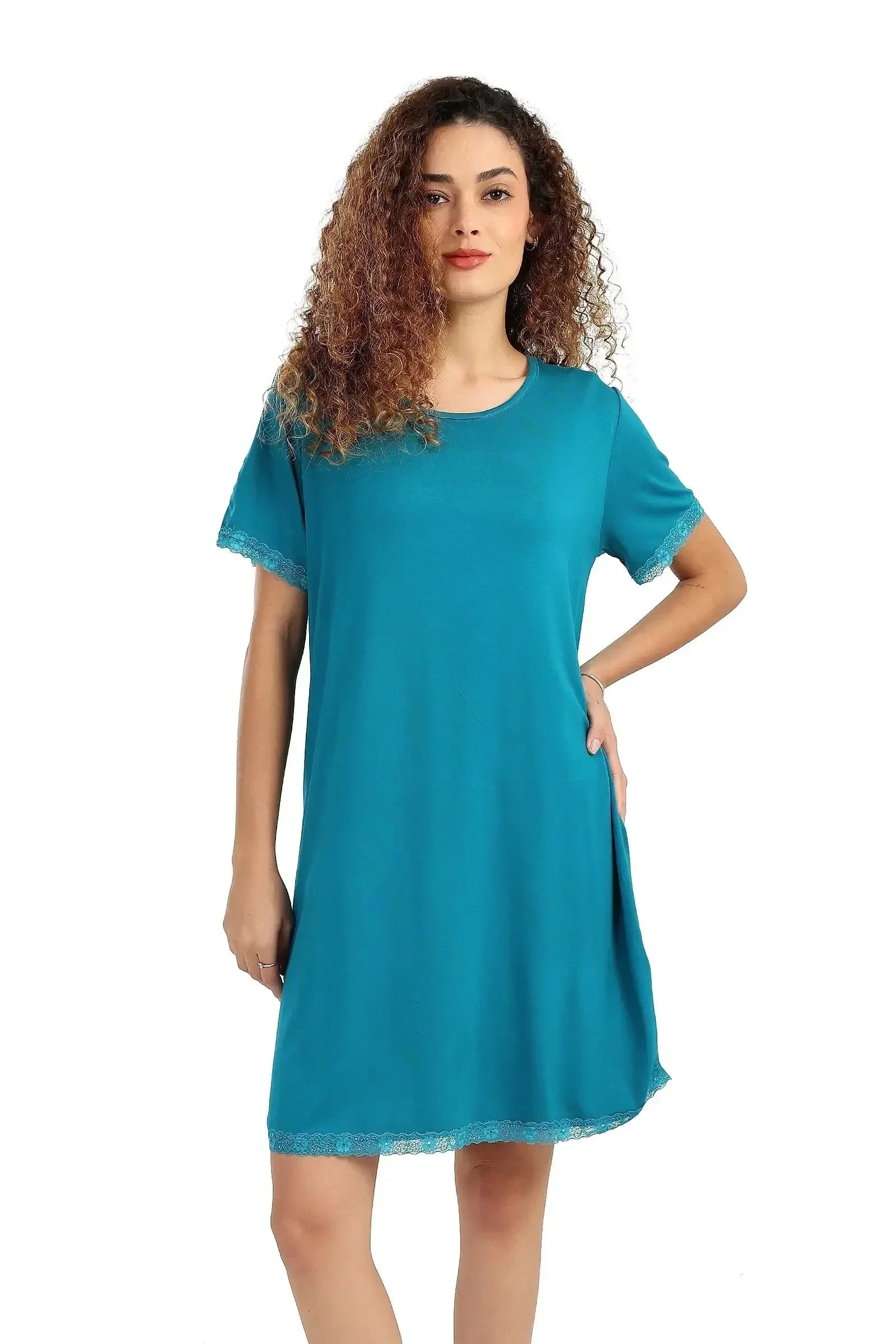 Carina - Lightweight Nightgown with Lace 26