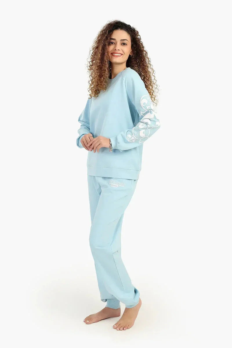 Carina - Blue French Terry Pyjama Top 2