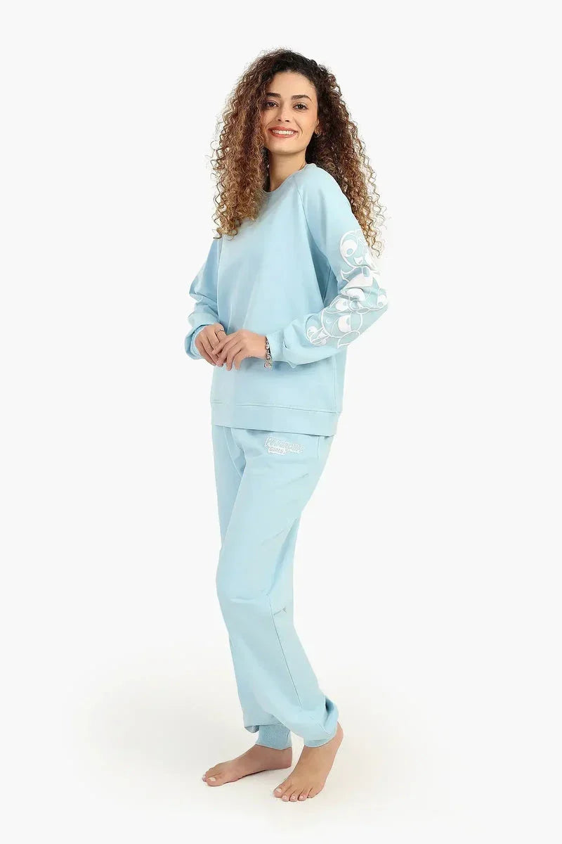 Carina - Blue French Terry Pyjama Top 2