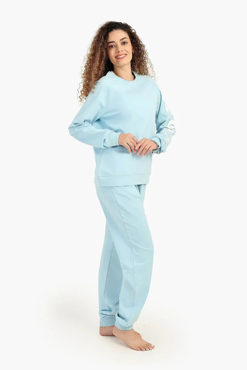 Carina - Blue French Terry Pyjama Top 3