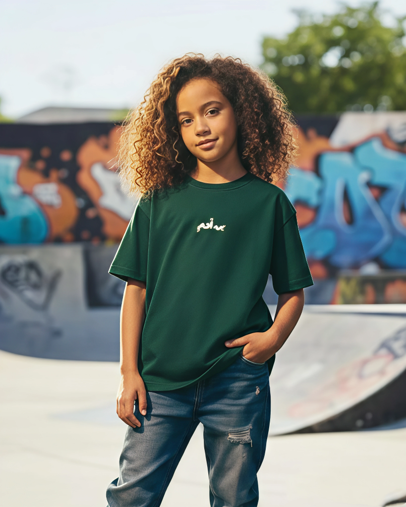 Adams Girls Oversized SS T-Shirt - Green - NAS Trends